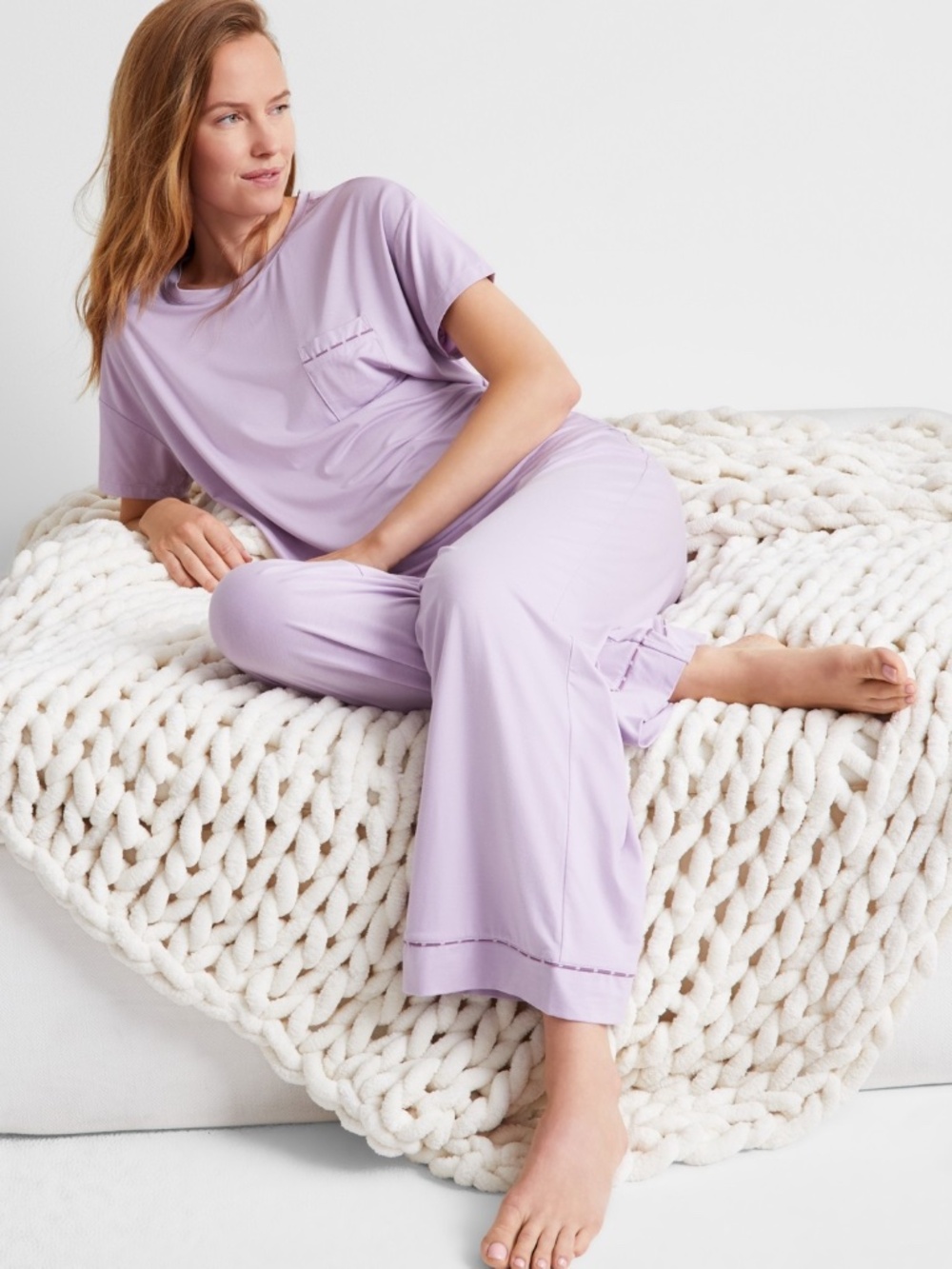 State of Day Women's 2-Piece Fluid Knit Pajama Set – Frost Bite – Size XL – NWT